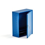 Kovová skříňka Serve, s panelem na nářadí, modrá