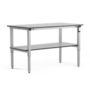 Pracovní stůl Motion, se spodní policí, 1500x800 mm, nosnost 150 kg, šedá deska HPL