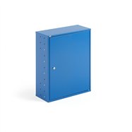 Kovová skříňka Serve, se 4 policemi, 580x470x205 mm, modrá