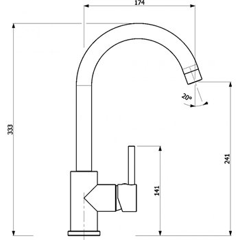 Kuchyňská baterie Aquasanita Sabia 5523 Alba