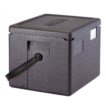 Termoizolační box Cam GoBox® s černým uchem, GN 1/2, 22,3 l, černý