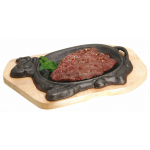 Litinové servírovací talíře udrží jídlo teplé a atraktivní pro servírování. Vhodné pro steaky nebo bifteky.