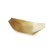 Fingerfood miska dřevěná, lodička 13 x 8 cm, 100 ks