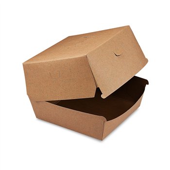 Hamburger box hnědý 13,5x13,5x10cm, 50 ks