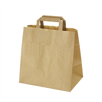Papírové tašky hnědě o rozměru 32x21x33 cm, 50 ks