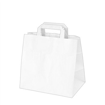 Papírová taška 32+21x33cm bílá, 50 ks
