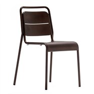 Stohovatelná zahradní ocelová židle ALMA chair - hnědá