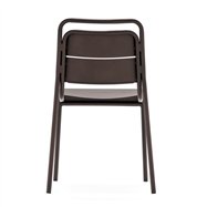 Stohovatelná zahradní ocelová židle ALMA chair - hnědá