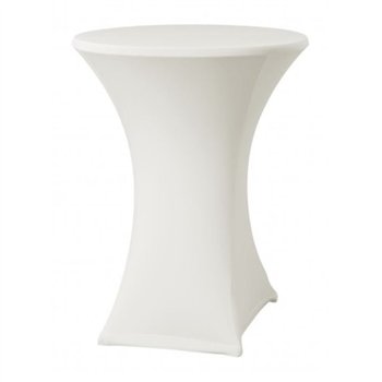 Elastický potah ELAS na koktejlové stoly Ø 70cm + čepice ZDARMA, 180 g/m², Bílá
