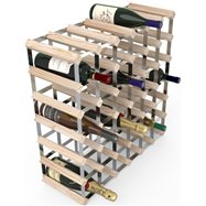 Stojan na víno RTA na 42 lahví, přírodní borovice - pozinkovaná ocel / rozložený