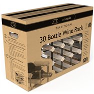 Stojan na víno RTA na 30 lahví, přírodní borovice - pozinkovaná ocel/sestavený