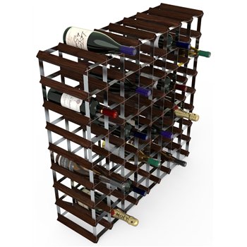 Stojan na víno RTA na 72 lahví, tmavá borovice - pozinkovaná ocel/sestavený