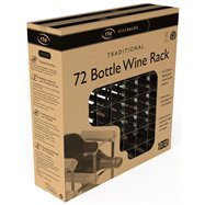 Stojan na víno RTA na 72 lahví, černý jasan - pozinkovaná ocel/sestavený