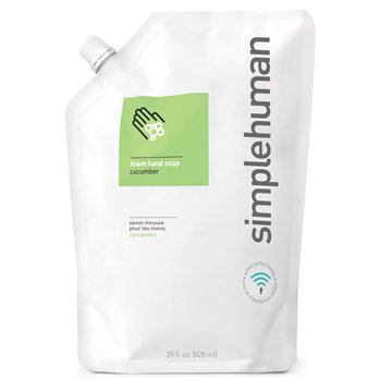 Hydratační pěnové mýdlo Simplehuman – 828 ml, náhradní náplň s vůní okurky
