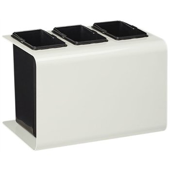 Koš na třídění odpadu Rossignol Tribu 55301, 3 x 8 L, bílý