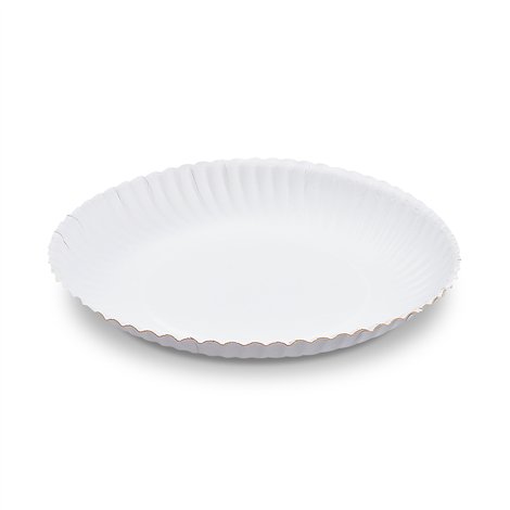 Papírový talíř, hluboký bílý 22cm, 50 ks v balení