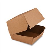 Hamburger box hnědý 11x11x9 cm, 50 ks v balení