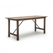Skládací dřevěný jídelní stůl FERMETTE HIGH, 255 x 100 x 110 cm, Borovice