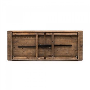 Skládací dřevěný jídelní stůl FERMETTE HIGH, 255 x 100 x 110 cm, Borovice