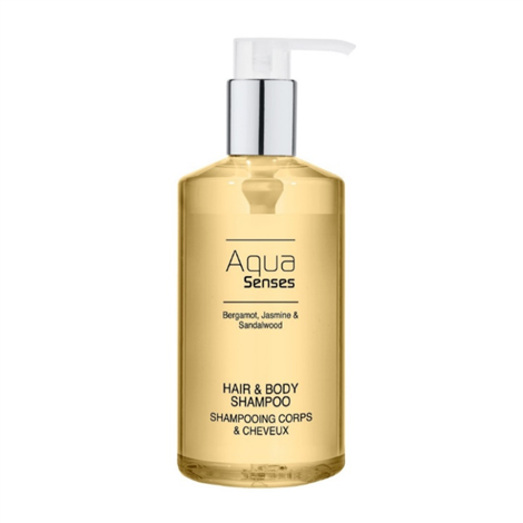 Vlasový a tělový šampon s pumpičkou AQUA SENSES, 300 ml 