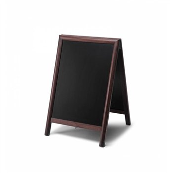 Dřevěné áčko s křídovou tabulí Velikost / formát: 550 x 850 mm, Barva rámu: Tmavě hnědá 