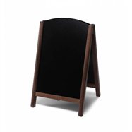Dřevěné áčko s vysouvací tabulí Velikost / formát: 550 x 850 mm, Barva rámu: Tmavě hnědá 
