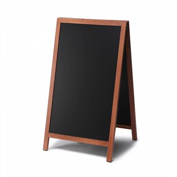 Dřevěné áčko s křídovou tabulí Velikost / formát: 680 x 1200 mm, Barva rámu: Světle hnědá 