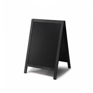 Dřevěné áčko s křídovou tabulí Velikost / formát: 550 x 850 mm, Barva rámu: Černá 