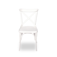 Restaurační dřevěná židle CROSS-BACK WOOD, bílá