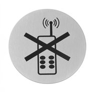 Samolepící informační štítek - zákaz mobilních telefonů