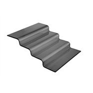Skleněné bufetové schody Vetro, čtyřstupňové, černé, 400x350x (v) 125 mm