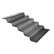 Skleněný bufetový šestipatrový stojan Vetro, černý, 600x455x (v) 240 mm