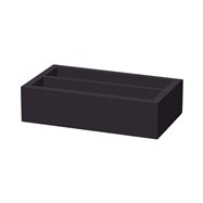 Dvoudílný box na příbory Madeira Black, 275x165x60 mm