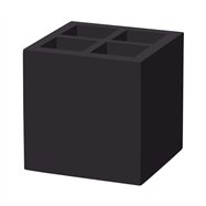 Pouzdro na příbory a ubrousky Madeira Black, 150x150x150 mm, černé