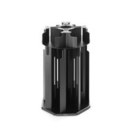 Černý otočný stojan na šálky a podšálky Skiatos Black, 360x360x580 mm