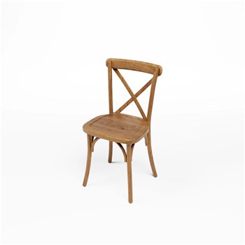 Dřevěná jídelní židle Crossback, barva Antique