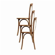 Dřevěná jídelní židle Crossback, barva Antique