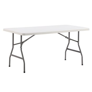 Cateringový stůl HOTELUM 183 LIGHT 1/2, 183 cm, bílý se skládací deskou stolu