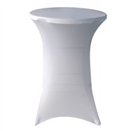 Elastický potah HOTELUM na koktejlové stoly Ø80 cm, bílý