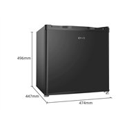 Kompresorový minibar CHIQ CSD46D4D, černo-šedý, 46 l