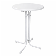 Skládací koktejlový stůl MODENA - Ø 80 cm x 110 cm, bílý