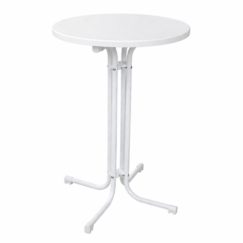 Skládací koktejlový stůl MODENA - Ø 80 cm x 110 cm, bílý