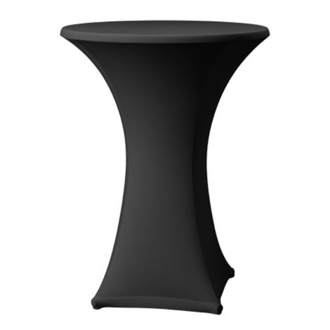 Elastický potah SAMBA na koktejlové stoly Ø 60cm - černý