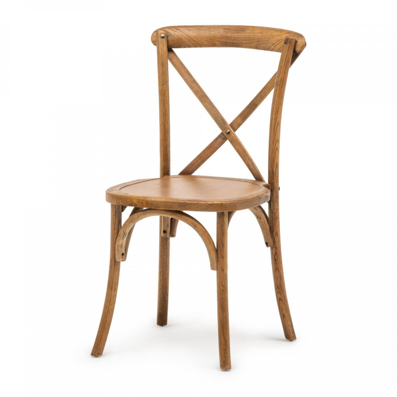 Banketová židle Crossback, dřevo, barva Antique
