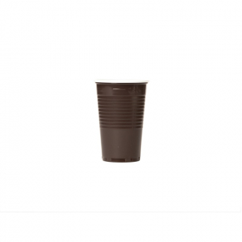 Kávový kelímek hnědo-bílý PS 0,2l průměr 70 mm