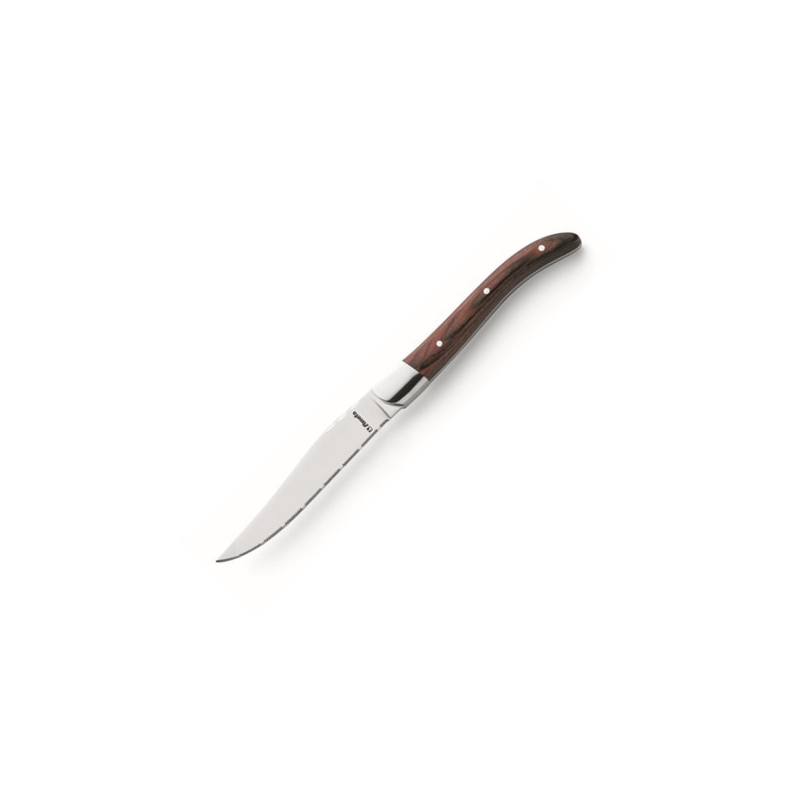 Steakový nůž se zoubky, dřevěná rukojeť