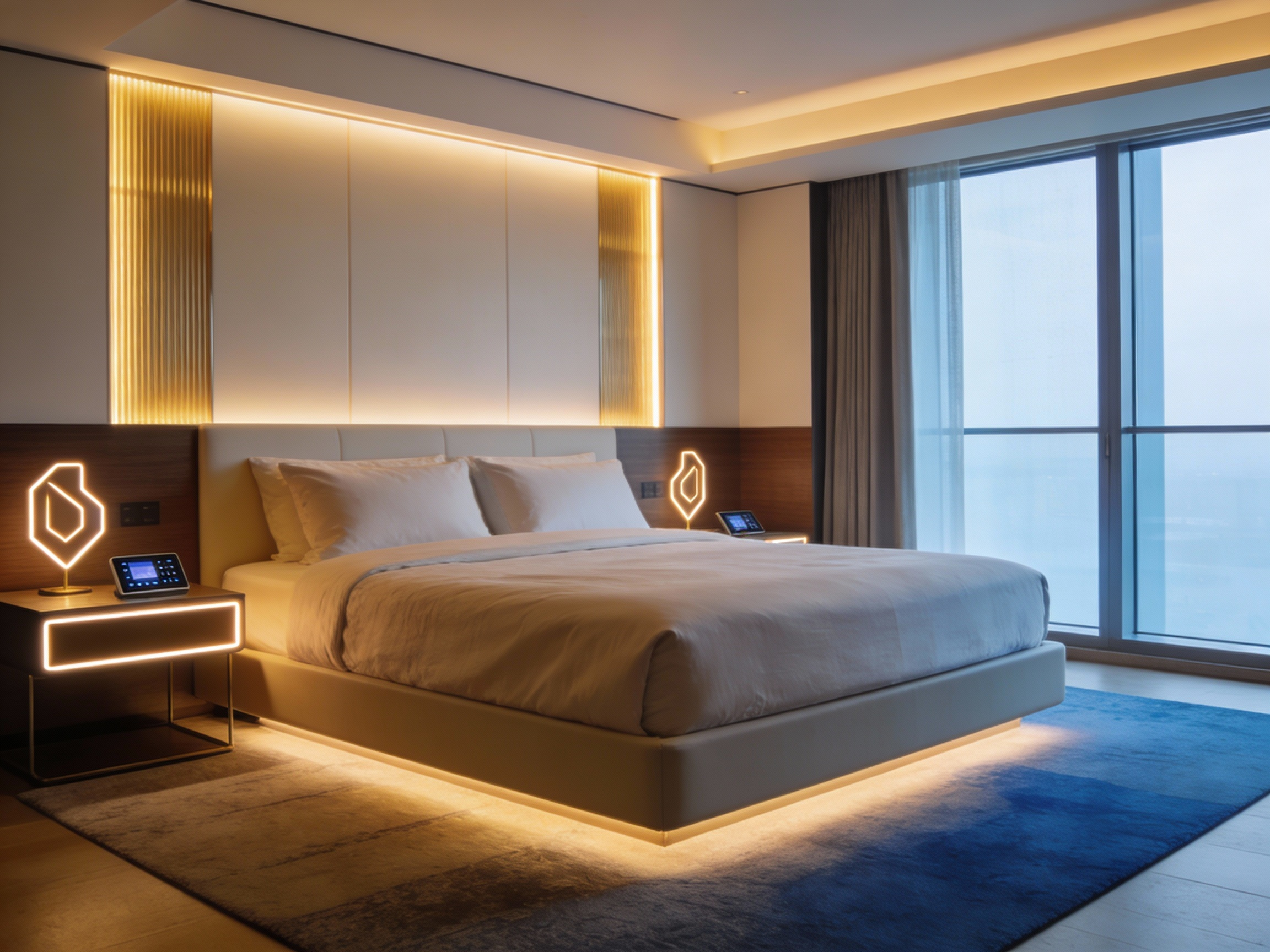 Tablet a chytré ovládání v pokoji